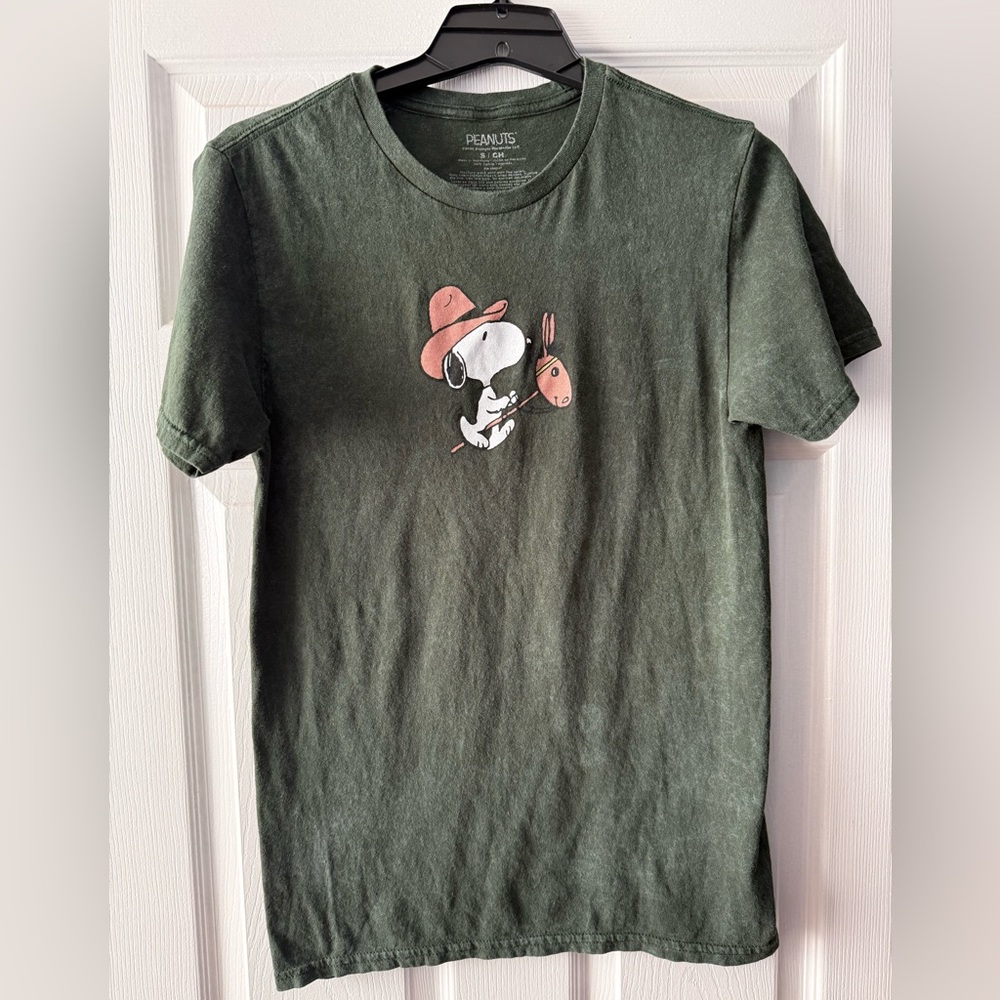 Peanuts Cowboy Snoopy Green T-Shirt